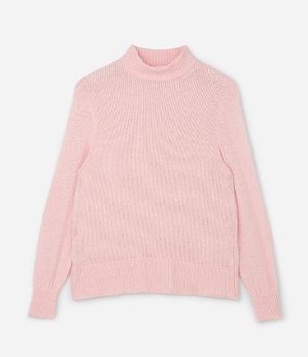Suéter em Tricô com Gola Alta e Manga Bufante Curve & Plus Size