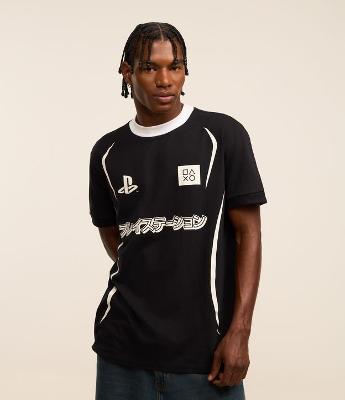 Camiseta Comfort em Algodão com Estampa Play Station