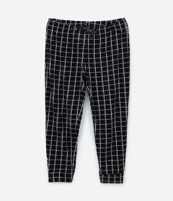Pijama Longo em Plush com Estampa Xadrez