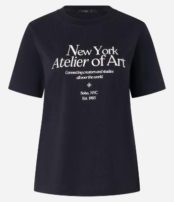 Camiseta Slim em Algodão com Estampa New York Atelier