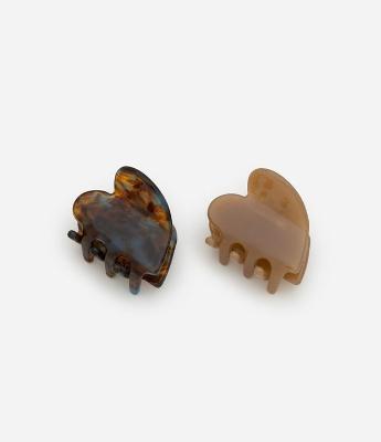Kit 02 Piranhas de Cabelo com Forma de Coração