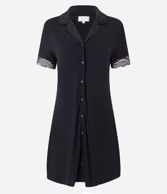 Camisola Americana em Viscose com Renda na Manga