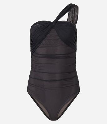 Body em Tule com Um Ombro Só e Nózinho no Busto