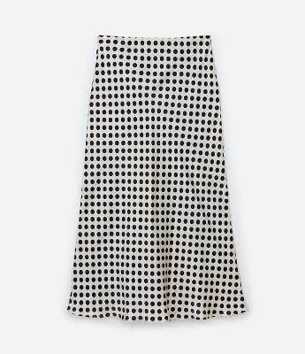 Saia Midi Acetinada Coleção Rita Carreira Curve & Plus Size