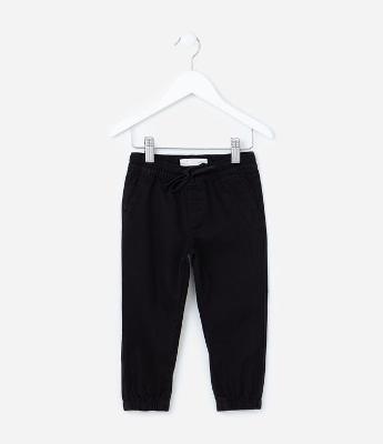 Calça Jogger Infantil em Sarja Básica - Tam 1 a 6 anos