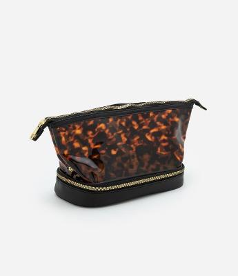 Nécessaire Trapézio com Animal Print Tartaruga