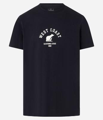 Camiseta Comfort em Algodão com Estampa de Urso e Lettering