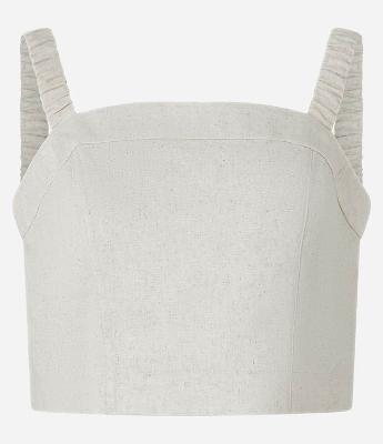 Blusa em Viscolinho Alfaiatada com Alça Franzida e Elástico nas Costas