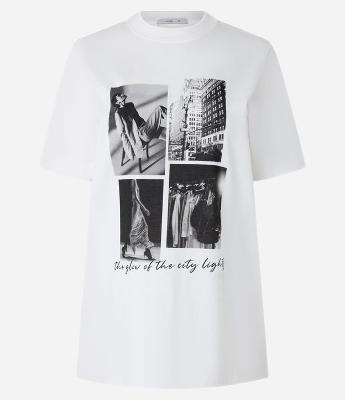 Camiseta em Algodão com Estampa Fotoprint Fashion