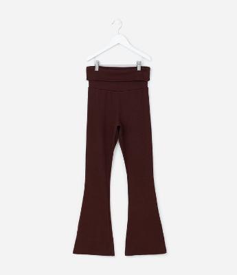 Calça Flare Infantil com Cós Dobrado - Tam 5 a 14 Anos
