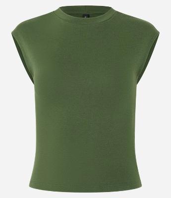 Blusa em Suedine com Ombro Caído