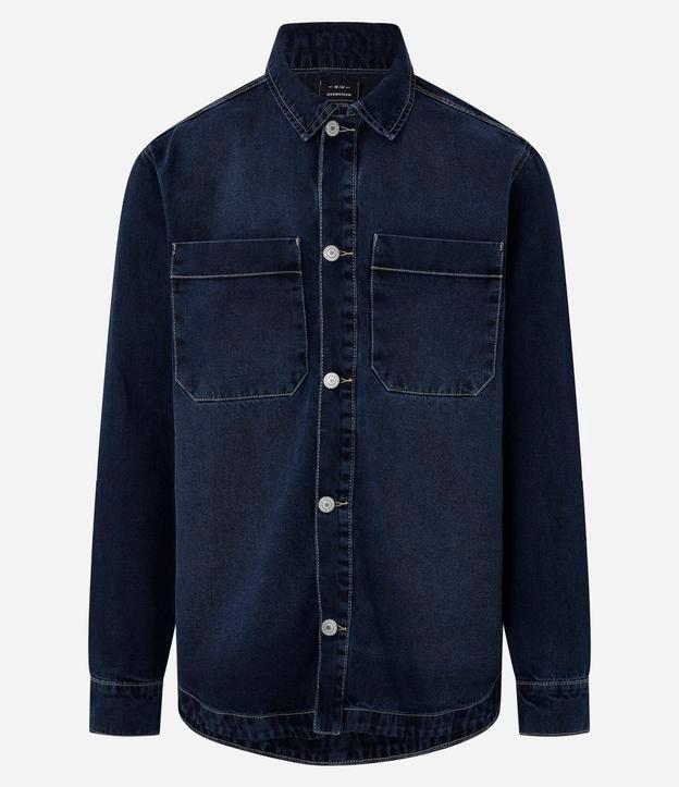 Camisa Oversized em Jeans - 1