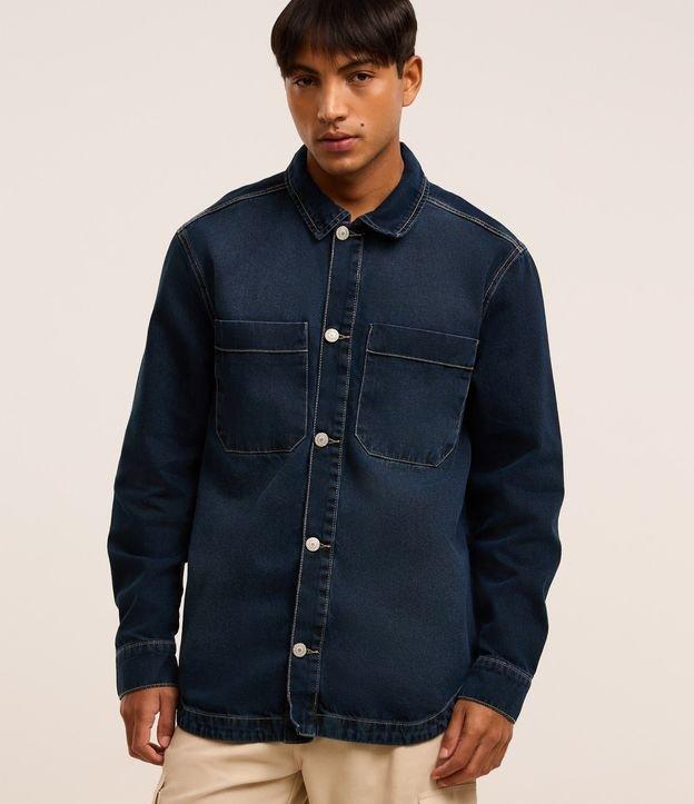 Camisa Oversized em Jeans - 2