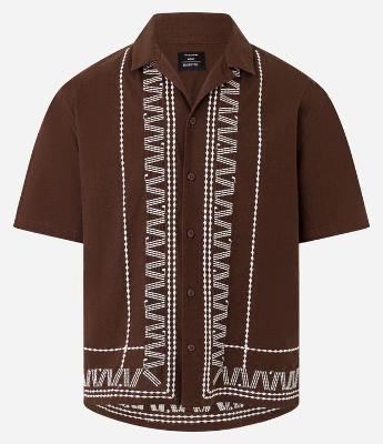 Camisa Boxy em Tricoline com Bordado e Textura Bowling