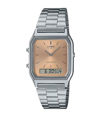 Relógio Anadigi Vintage Feminino Casio AQ-230A-4AMQYDF