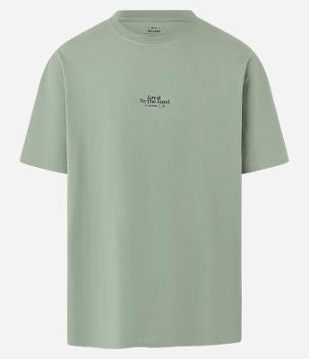 Camiseta Relaxed em Algodão com Estampa de Árvores e Lettering