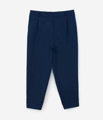 Calça Cenoura Alfaitada com Pregas Curve & Plus Size