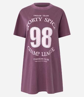 Camisola T-Shirt em Algodão Estonado com Estampa Sporty Spice 98