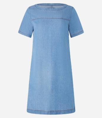 Vestido Curto em Liocel com Recortes