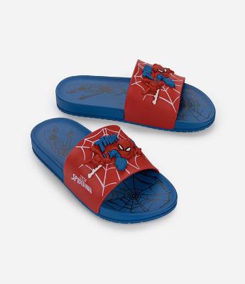 Chinelo Slide Infantil com Patch Homem Aranha - Tam 23 a 35