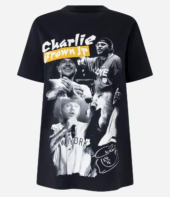 Camiseta Alongada em Algodão com Estampa CBJR Frente e Costas