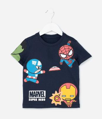 Camiseta Infantil com Estampa Avengers Baby - Tam 2 a 6 Anos