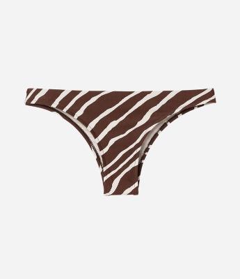 Biquíni Calcinha Básico em Microfibra com Estampa Animal Print Zebra