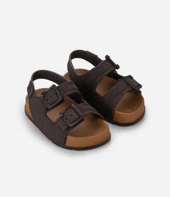 Sandália Infantil em PVC com Duas Fivelas - Tam 17 a 25
