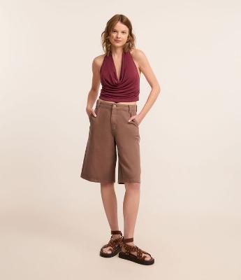 Bermuda Jorts Oversized em Sarja