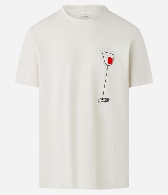 Camiseta Comfort em Algodão com Estampa de Vinho e Lettering