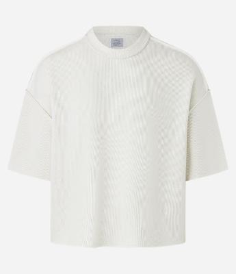 Camiseta Oversized em Algodão com Cava Deslocada Canelada