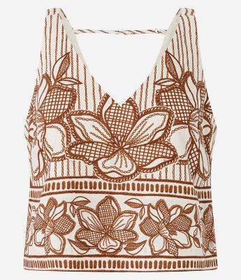 Blusa em Viscose Twill Floral com Alça Quadradinha e Elástico