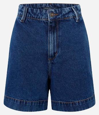 Short em Jeans com Cintura Alta