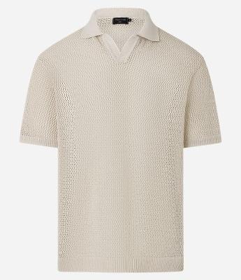 Camisa Polo Boxy em Tricô com Textura