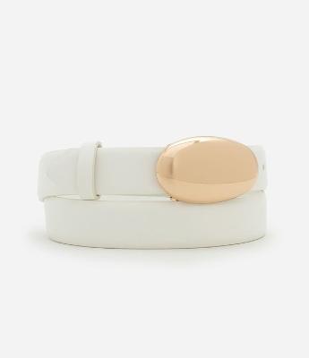 Cinto Médio com Fivela Oval de Metal