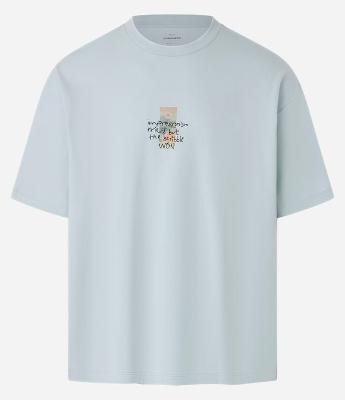 Camiseta Oversized em Malhão com Estampa Lettering Artística