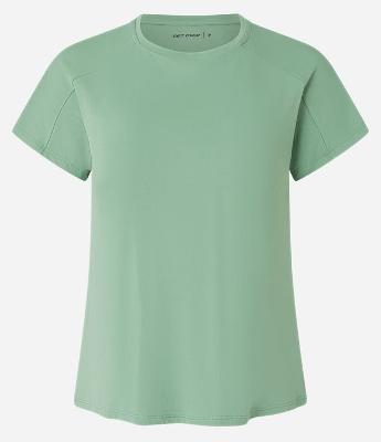 Camiseta Esportiva em Microfibra com Abertura nas Costas e Pala no Ombro