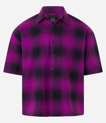 Camisa Oversized em Flanela com Estampa Xadrez