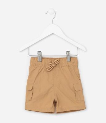 Bermuda Infantil com Bolsos Cargo - Tam 1 a 6 Anos