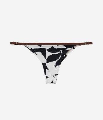 Biquíni Calcinha String com Estampa Floral e Efeito Empina Bumbum