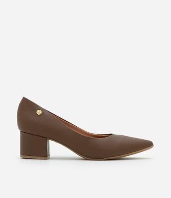 Sapato Scarpin Fechado com Salto Bloco