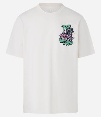 Camiseta Relaxed em Algodão com Estampa de Polvo e Lettering