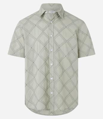 Camisa Comfort em Algodão com Textura em Losango