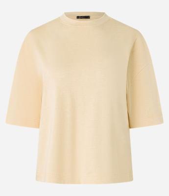 Camiseta Boxy em Algodão com Gola Redonda