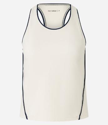 Regata Esportiva em Microfibra com Gola Halter e Vieses Contrastantes