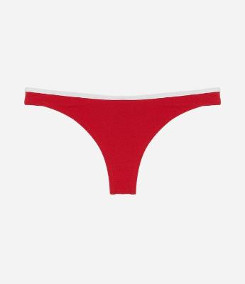 Biquíni Calcinha Asa Delta Texturizado com Viés Contrastante e Efeito Empina Bumbum