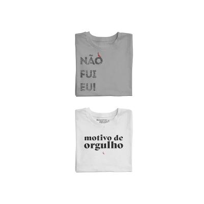 Kit 2 Camisetas Não Fui Eu E Orgulho Reserva Mini