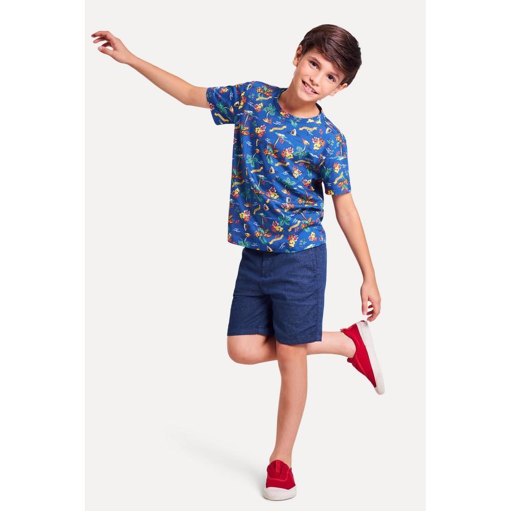 Camiseta Mini Malha Tropical Shark Reserva Mini - 1