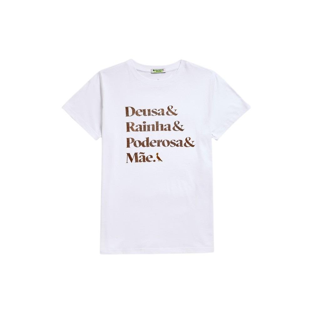 Camiseta Estampada Deusa Rainha Poderosa Reversa - 4