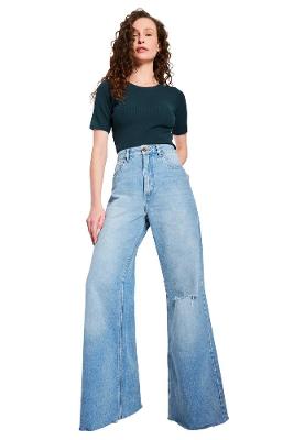 Blusa Tricot Canelado Básica Reversa